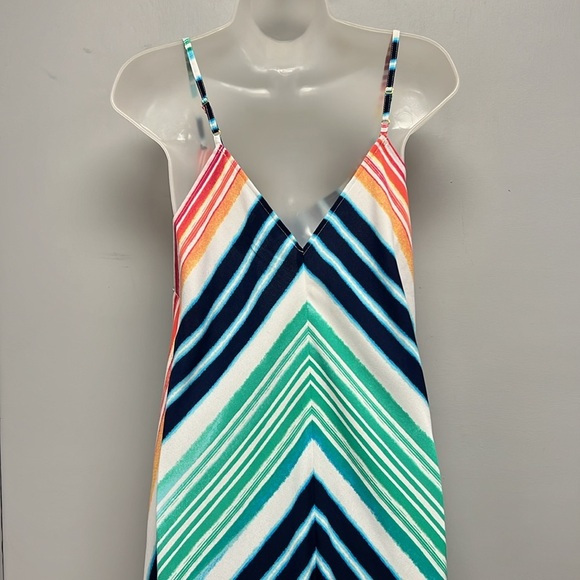 Tommy Bahama Rainbow Chevron Maxi Scarf Dress Swim Cover-Up Size L/XL - Picture 6 of 11